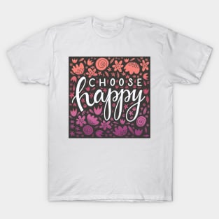 Floral Choose Happy T-Shirt